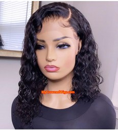 Brazilian Virgin Hair Curl Bob Preplucked 360 Wig -【MCW366】