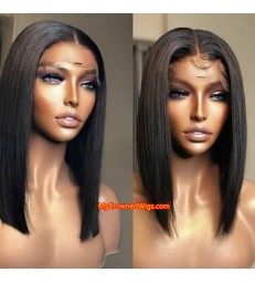 Brazilian virgin human hair Straight bob 360 wigs with pre plucked hairline--[bob001]