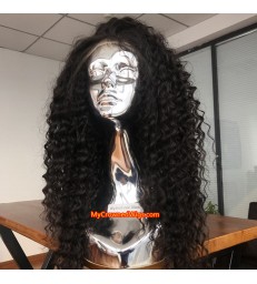 Virgin Human Hair Preplucked Loose Curl 360 Wig -【MCW111】