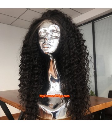 Brazilian virgin human hair Loose curl 360 wigs with pre plucked hairline--[MCW111]