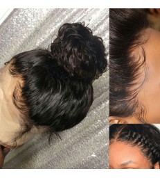 Stock Preplucked 360 Lace Wig Silk Straight Virgin Hair -【MCW363】