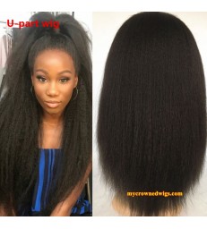 Brazilian virgin Italian Yaki U Part Wig Quick & Easy Affordable Wig -[MCW701]