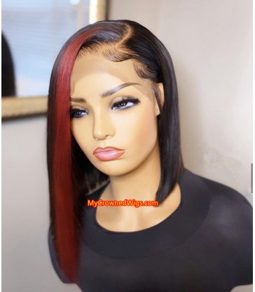 Highlight Bob Wig Side Part lace front wig 【HL002】