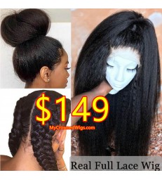 Last 5 Hours---50% off Brazilian Virgin Human Hair Full Lace Wigs --[FLS001]