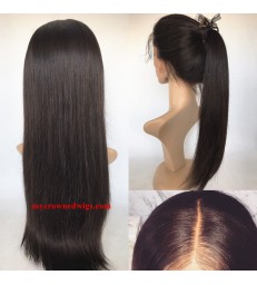 Stock Preplucked 360 Lace Wig Silk Straight Virgin Hair -【MCW363】