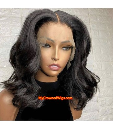 Brazilian Virgin Body Wave Bob 370 lace frontal Wig [MCW391]