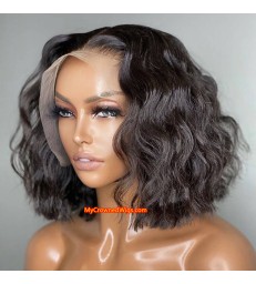 Brazilian Virgin Short Wavy Bob 360 lace frontal Wig [MCW393]