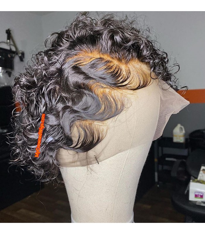 short pixie lace front wigs
