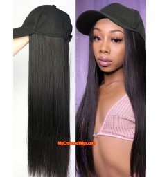 Cap With Straight Hair Synthetic Hair Hat Wig [HCW222]