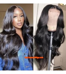 5*5 undetectable body wave HD lace closure human hair wig【hcw003】