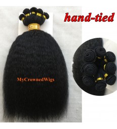 Brazilian Virgin Kinky Straight Hand-Tied Weft -【MCW923】