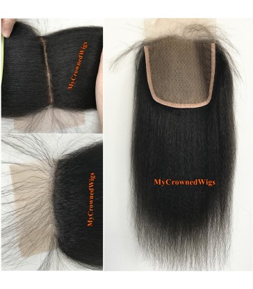 brazilian virgin italian yaki silk based closure--[MCW924]