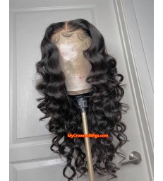 Stock Brazilian Virgin Hair Tight Wave 360 Lace Wig -【MCW352】