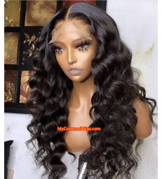 Undetectable tight wave 5*5 HD lace closure human hair wig【hcw006】