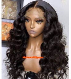 5*5 undetectable loose wave HD lace closure human hair wig【hcw006】