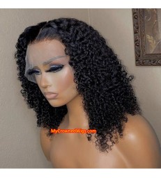 Stock Brazilian virgin human hair Sexy curly 13*6 lace frontal wig -[MCW333]