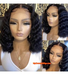 Brazilian Virgin Natural Wave bob 360 lace frontal Wig [NW001]
