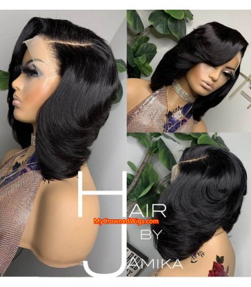 Brazilian Virgin Bridget Bob Unit 360 lace frontal Wig [mc002]