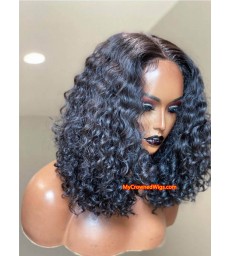 Undetectable HD Lace Deep Wave Bob 5x5 Lace Closure Wigs With Bleached Knots [HCW101]