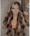 Brazilian virgin highlights color body wave 360 frontal wig -[MCW397]
