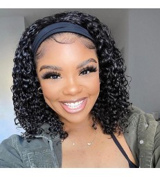 Curly Bob Human Hair Beginner Friendly Headband Wig 【HW005】