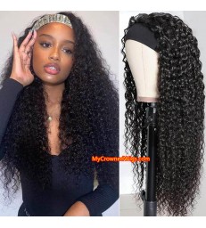 Ready to Wear Headband Wig Kinky Curly Beginner Friendly Virgin Human Hair Wigs [HW006]