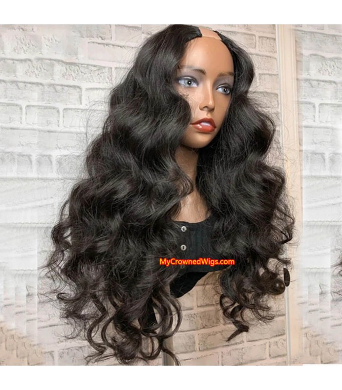 Brazilian virgin Loose Wave U Part Wig Quick & Easy Affordable Wig -[MCW703]