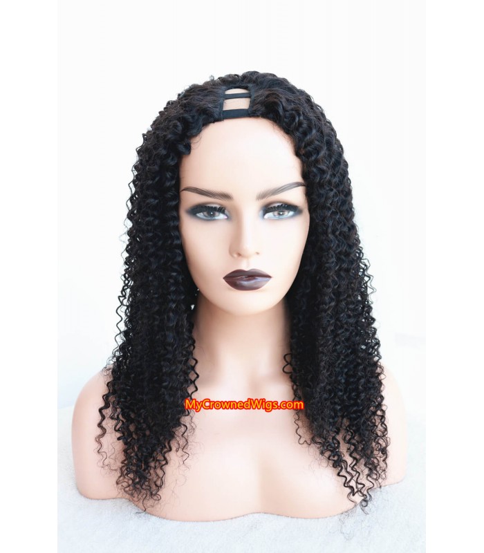 Brazilian virgin kinky curl U Part Wig Quick & Easy Affordable Wig -[MCW703]