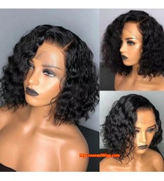 Stock Virgin Hair Deep Curly Bob 360 Lace Wig -【MCW368】