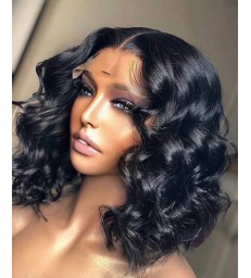Brazilian Virgin Loose Wave Bob 360 Lace Frontal Wig -【MCW392】