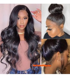 Brazilian Virgin Human Hair Body Wave Full Lace Wig -【MCW006】