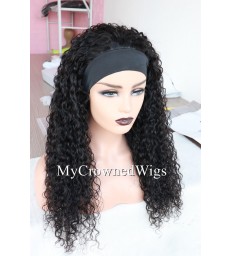Headband Wig Curly wave Beginner Friendly Virgin Human Hair Wig 【HW002】