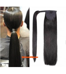 Ponytail Piece SIlk Straight Brazilian Virgin Hair -【MCW932】