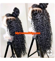 Brazilian virgin Spanish curl bleached knots lace front wig-[MCW931]