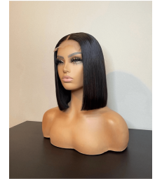 5*5 undetectable straight bob HD lace closure human hair wig【hcw008】