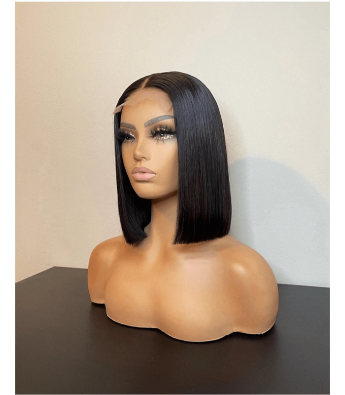 5*5 undetectable straight bob HD lace closure human hair wig【hcw008】