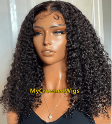 5*5 undetectable curly HD lace closure human hair wig【hcw105】