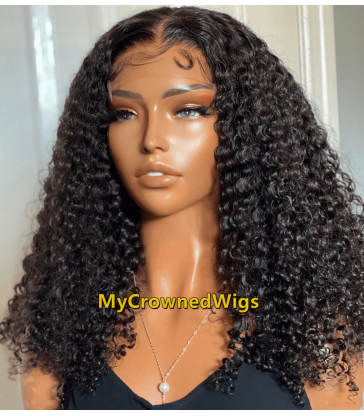 5*5 undetectable curly HD lace closure human hair wig【hcw001】