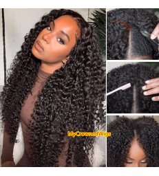 Brazilian Virgin Wet Wave V Part Wig Quick & Easy Affordable Wig -[VP001]