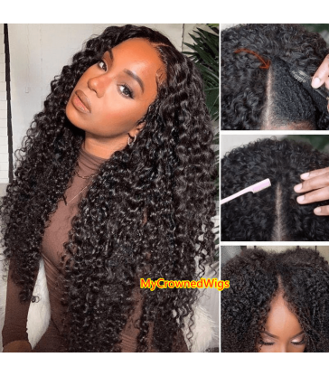 Brazilian Virgin Wet Wave V Part Wig Quick & Easy Affordable Wig -[VP001]