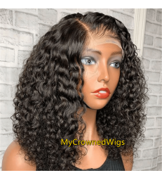 Undetectable HD Lace Bob Curly 5x5 Lace Closure Wigs With Bleached Knots [HCW107]