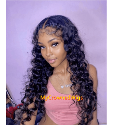 Brazilian Virgin Human Hair Beyonce Wave Full Lace Wig -【MCW004】