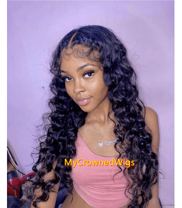 Brazilian virgin beyonce wave bleached knots full lace wig-[mcw004]