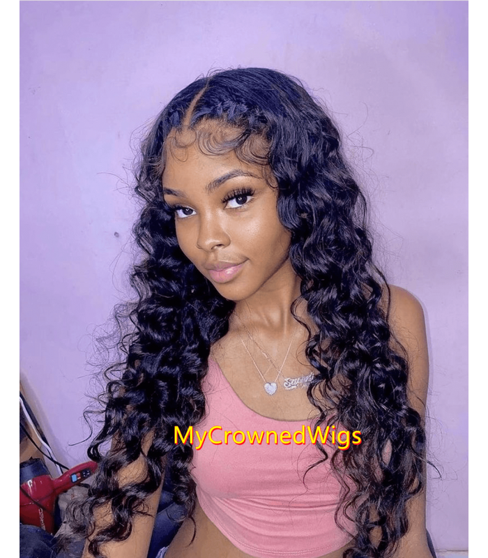 Brazilian virgin beyonce wave bleached knots full lace wig-[mcw004]