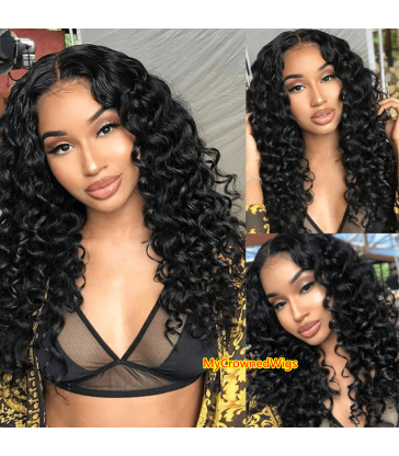 Brazilian virgin wavy bleached knots full lace wig-[mcw007]