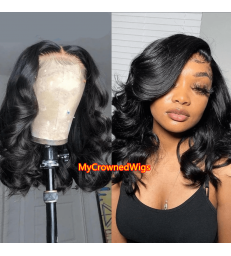 Skin Melt Short Body Wave Bob 13*6 HD Lace Front Wigs [HD007]