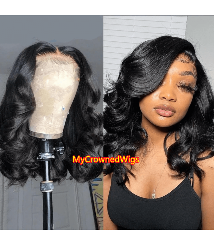 Skin Melt Short Body Wave Bob 13*6 HD Lace Front Wig