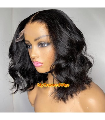 Undetectable HD Lace Short Cut Bob Wigs 5x5 Lace Closure Wigs With Bleached Knots [HCW109]