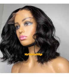 Undetectable HD Lace Short Cut Bob Wigs 5x5 Lace Closure Wigs With Bleached Knots [HCW109]