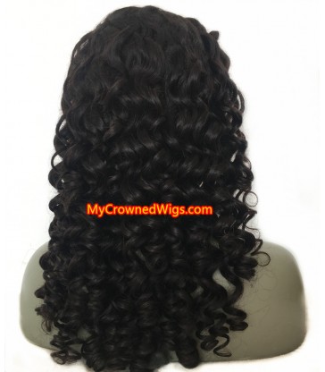 Brazilian virgin spanish wave 360 frontal wig -[MCW346]